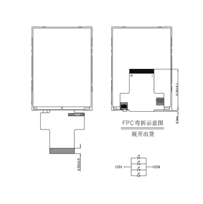 40 Pin 2.8inch Small LCD Display IPS Transmission QVGA With ST7789 IC
