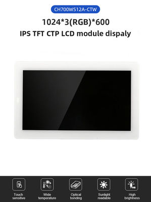 LVDS Interface High Brightness TFT Display 1024x600 Resolution