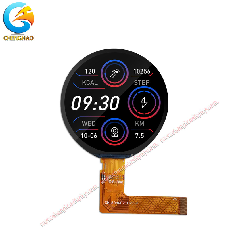 1.8'' Round TFT LCD Display With ST 77916 Driver IC Ultra-wide Temperature
