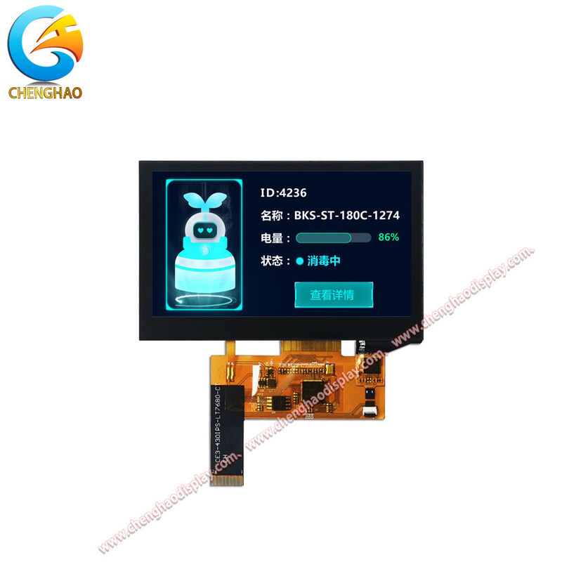 4.3-inch Industrial-grade TFT LCD Display Module 800×480 Resolution 80-degree Viewing Angle