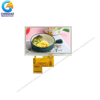 อินเตอร์เฟซ RGB หน้าจอ TFT ขนาด 4.3 นิ้ว 480x272 40 Pin หน้าจอสีเต็มด้วย TP