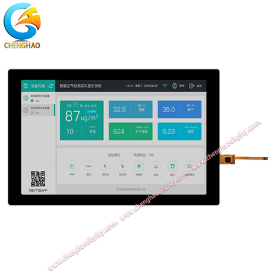 10.1 นิ้ว หน้าจอทรานซิสเตอร์หนังบาง ความละเอียด 1280*800 IPS LCD Display With Touch