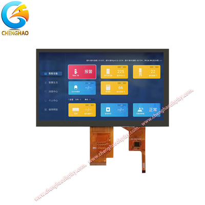 7 นิ้ว Capacitive Touch Lcd Display 1024*600 สําหรับ -20 ~ +70 °C อุณหภูมิขนาดใหญ่