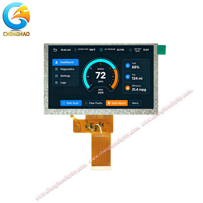 โมดูลจอ LCD IPS TFT ขนาด 5 นิ้ว 1024x600 LVDS 500 Nits สําหรับ HMI อุตสาหกรรม