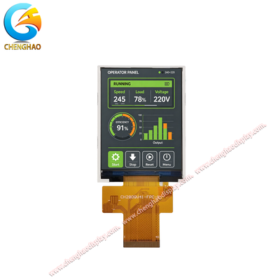 โมดูลจอแสดงผล IPS TFT LCD ขนาด 2.8 นิ้ว 240x320 QSPI 300 Nits สำหรับ HMI อุตสาหกรรม