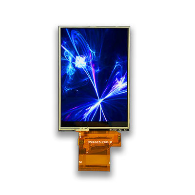 280cd/m2 3.5 นิ้ว LCD สกรีนสัมผัสแบบต้านทาน 320*480 RGB 16 18 บิต
