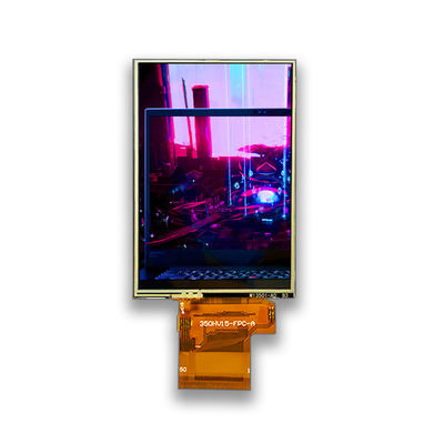 SPI 3.5 นิ้ว RTP 280cd / m2 จอ LCD ที่มีความต้านทาน 16 18 บิต