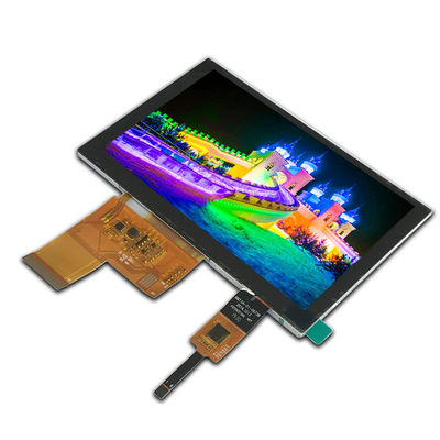 TN สายส่ง 800x480 Lcd จอสัมผัสความจุ 300cd/m2 ไฟหลัง LED ขาว