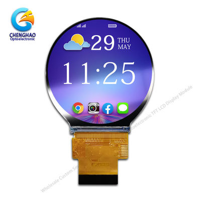 300 นิต SPI วงกลม Tft LCD Display 40P โมดูล Lcd เปิดกรอบ