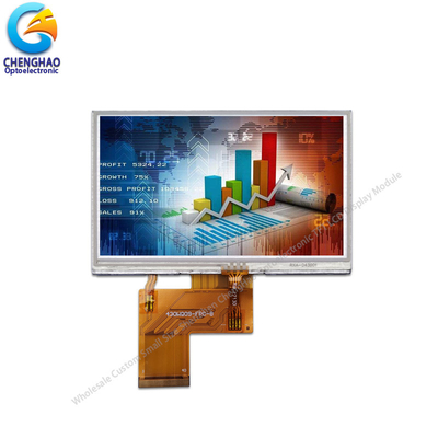 230cd/M2 FPC เครื่องจอ LCD ที่มีความต้านทาน 4.3 นิ้ว 480x272 มอนิเตอร์ทรานซิสเตอร์หนังบาง